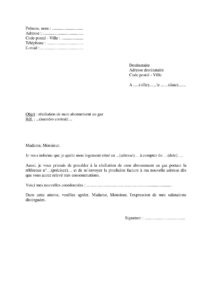 Exemple lettre de résiliation d’un contrat abonnement gaz GDF ou Altergaz