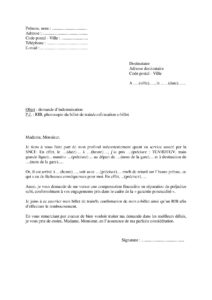 Modèle lettre de demande d'indemnisation pour le retard d'un train SNCF